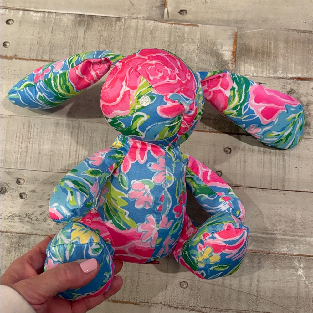 Lilly Pulitzer Zanzibar Floral Bunny Rabbit Stuffed Animal - Picture 2 of 8